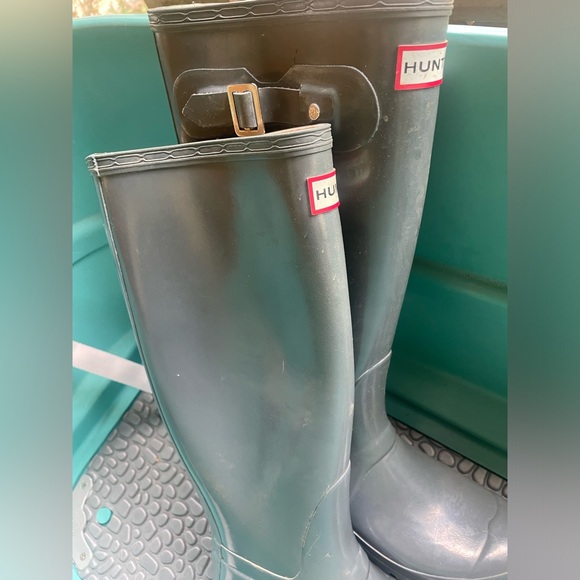 Hunter Boots Original Dark Slate Tall Rain Boots,         size 7 W, 6 M - Picture 9 of 13